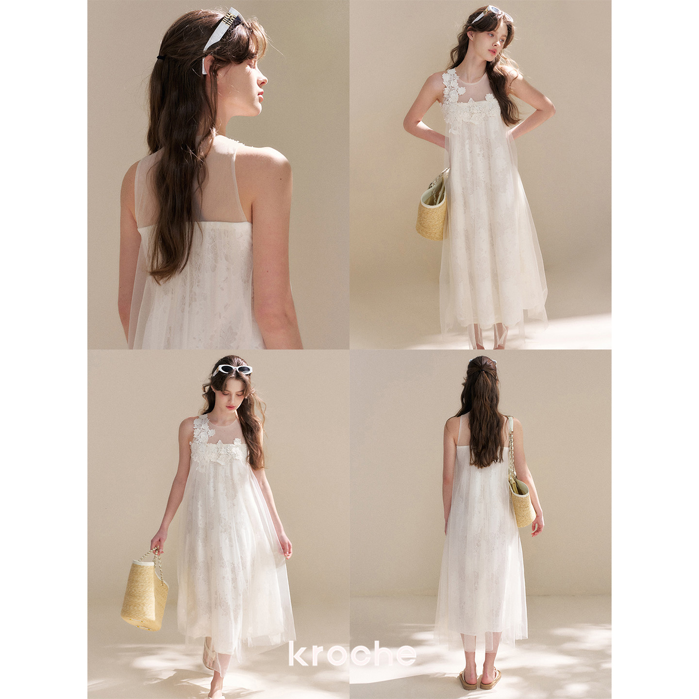 KROCHE レース ワンピース KR9077