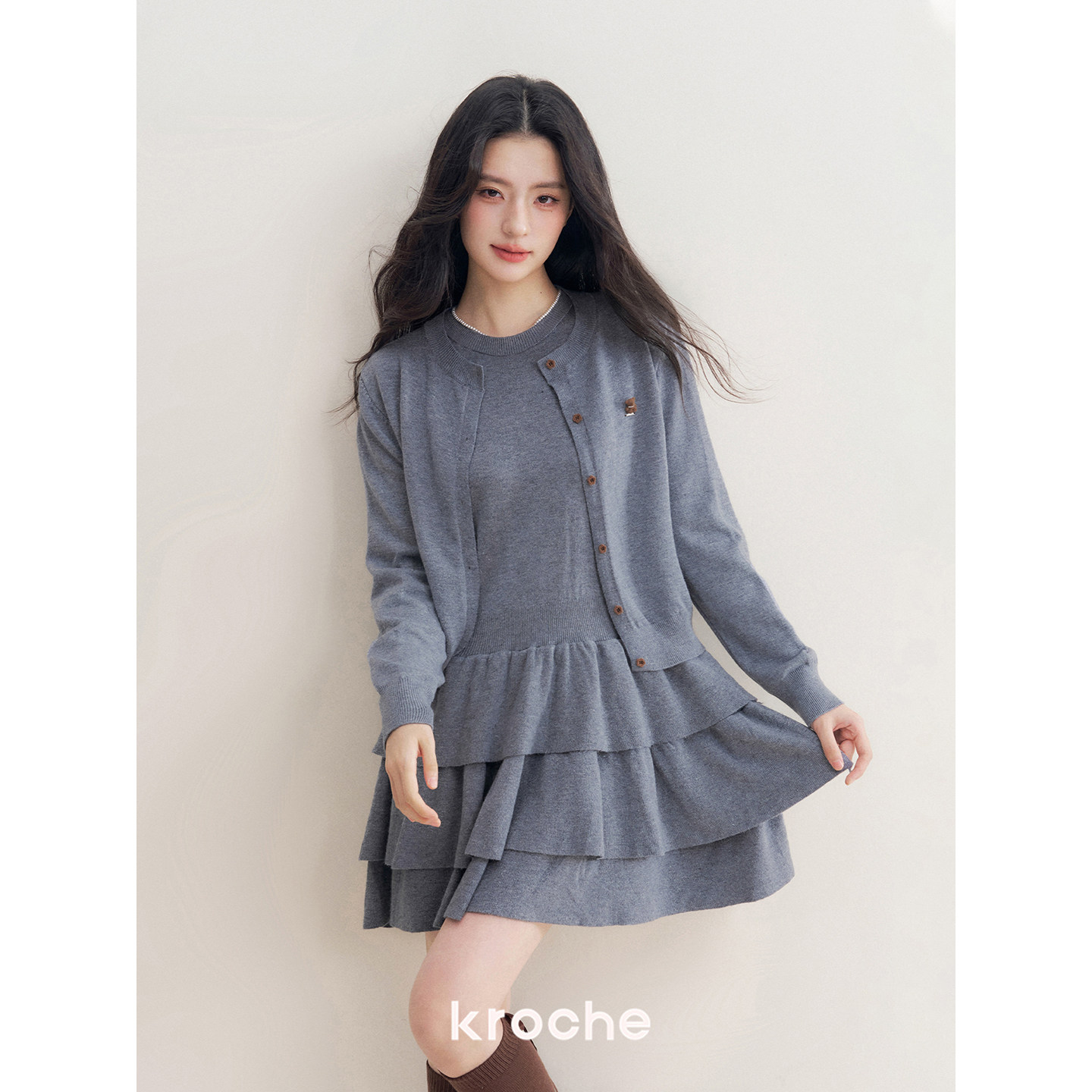 KROCHE ティアード 配色 セットアップ KPK7030