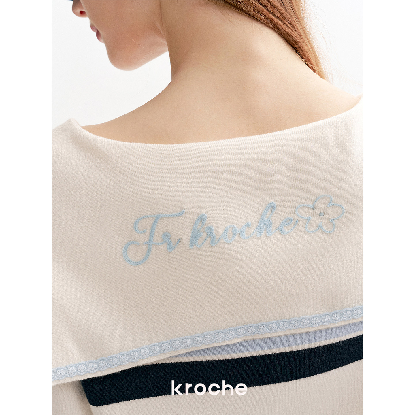 KROCHE レース 配色 ニット KP4003