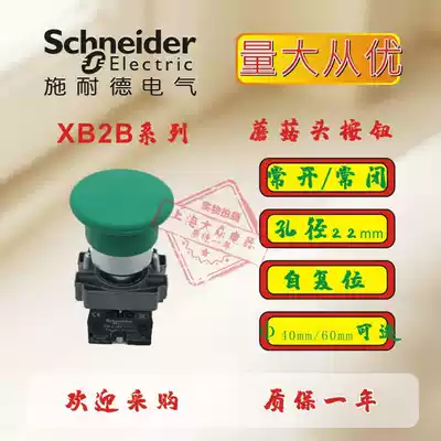 Schneider push button switch 22mm mushroom head Self-reset normally open normally closed XB2-BC31C42CBR31 60mm
