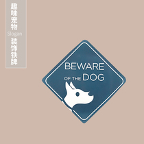 European and American Wind fun Iron Pet Dog Item Ring Decoration Home Pet Nest Small Ins Hang Accessories Card Plasticable