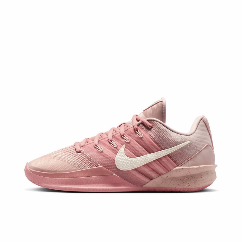 Nike Sabrina 3 Ep Comfortable Fit Low-Top Basketball Shoes Unisex Pink and White Nike Sabrina 3 Ep Comfortable Fit Low-Top Basketball Shoes Unisex Pink and White