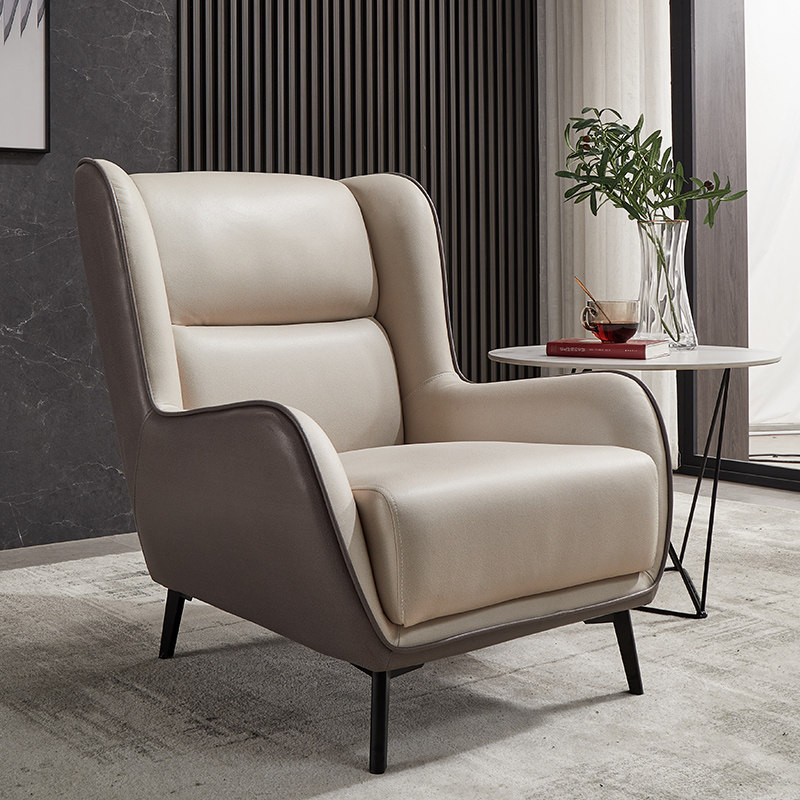 Italian sofa chair minimalist technology sofa bedroom Northern Europe light luxury tiger chair living room lazy recreational chair