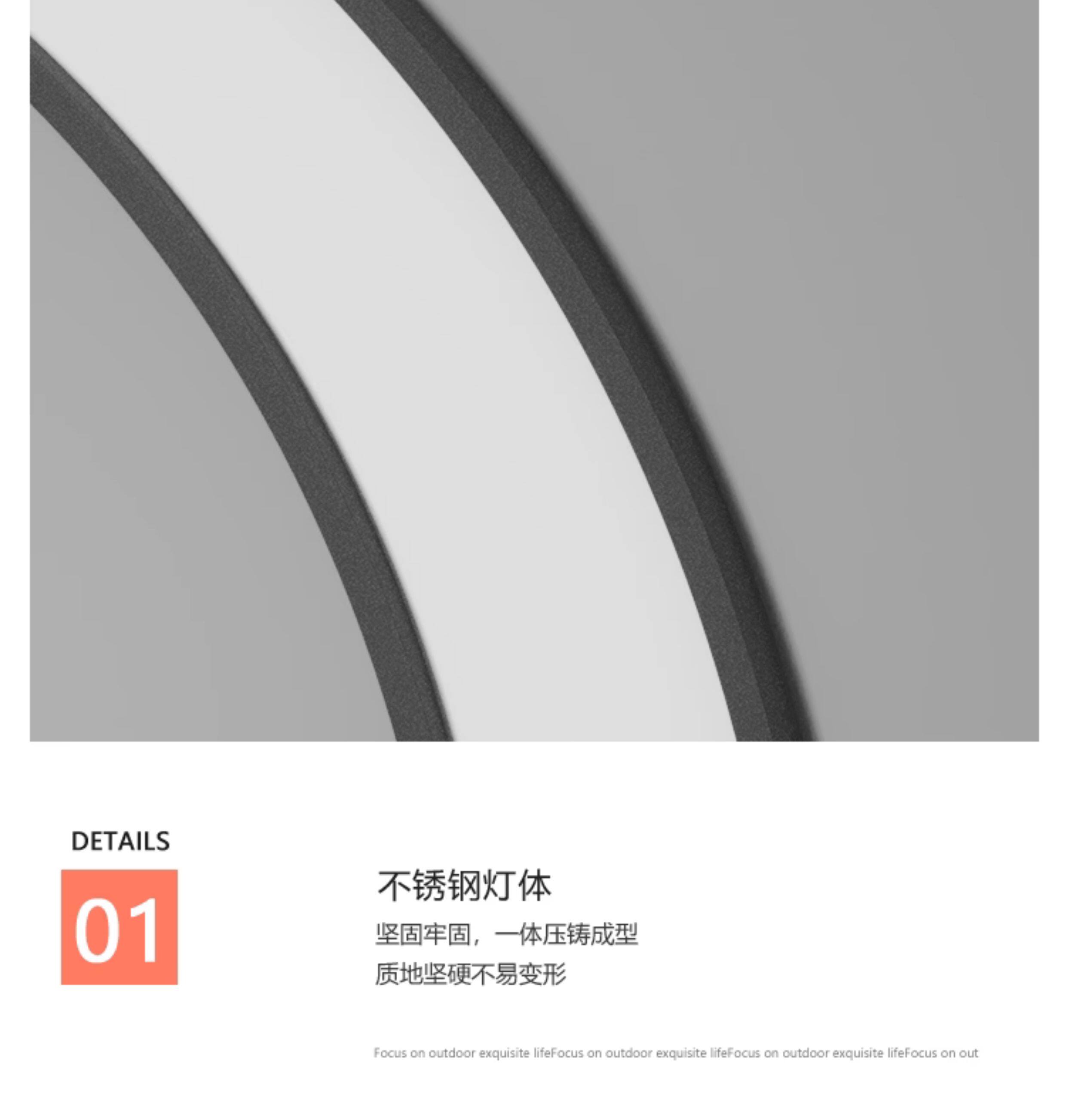 Открытый стене 刻为户外壁灯防水别墅庭院花园墙壁灯创意简约月亮月牙楼梯走道灯