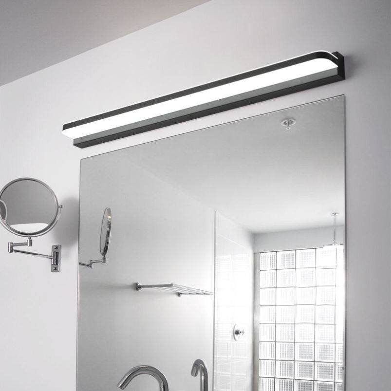 Lighting on the washbasin without punching led bathroom toilet makeup mirror wall Nordic modern minimalist mirror cabinet