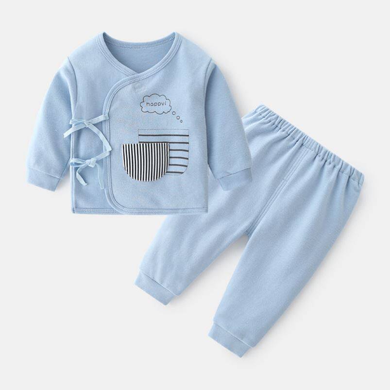 0-3 baby clothes spring split newborn inner sleeve pure cotton autumn men and women baby monk newborn long johns