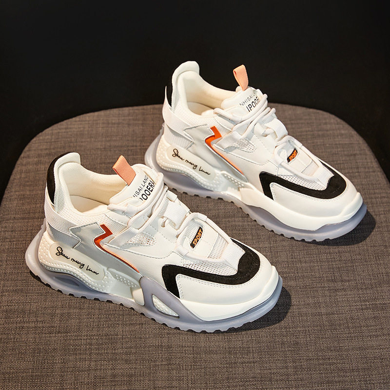 Mary Danny huge leg length ~ inner heightening fashion old shoes women's new breathable thick bottom all-match sneakers