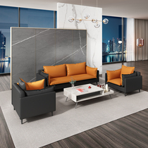 Leather art sofa is simple and comfortable large and small living room furniture removable and washable U-shaped sponge sofa set combination 113