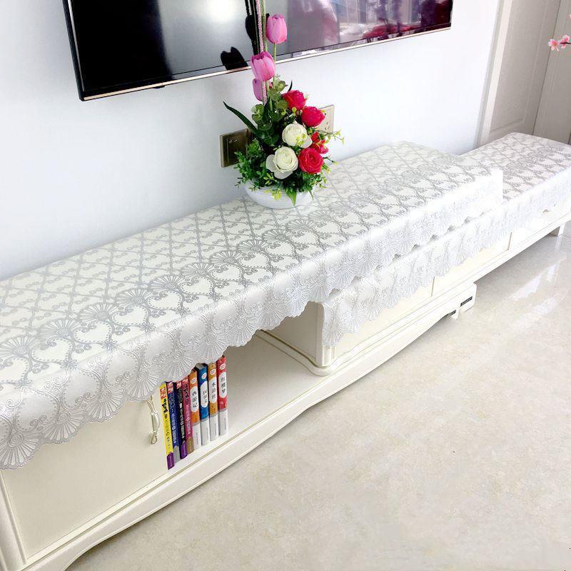 TV cabinet tablecloth cloth art strip TV cover 2021 new dust cover European style cover cloth rectangular cover towel set