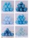 10inch Thick Matte Deep and Light Blue, Ink Blue, Haze Gray, Night Blue Round Latex Balloons for Birthday Decoration