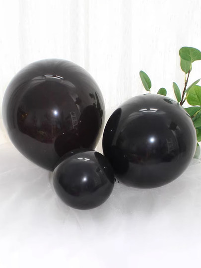 Matte Black Series Large and Small Balloons 5-Inch 10inch 12inch 18inch 36inch Round Latex Artistic Modeling Balloons