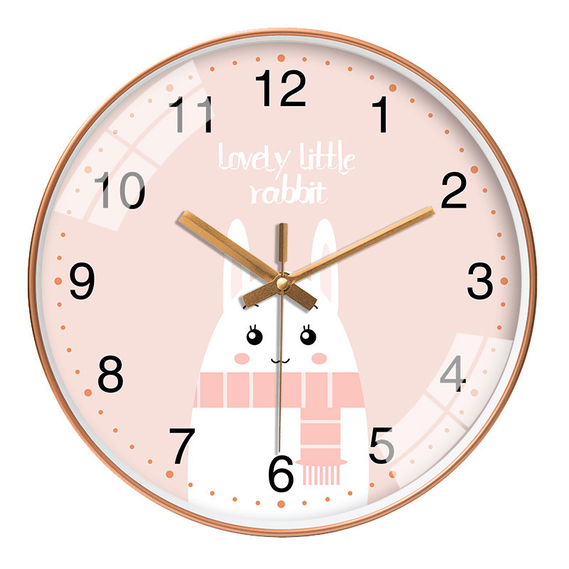 Scandinavian Creative Clock Wall Clock Living Room Bedroom Kidsren's Room Clock Personalized Wall Decoration Home Silent Quartz Clock