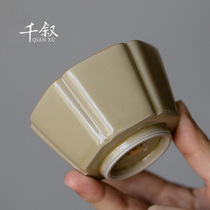 Grass Wood Grey Sunflower Mouth Masters Cup Single Cup Ceramic Personal Special Tea Small Cup Kung Fu Tea Cup Tea Cup Tea Cup