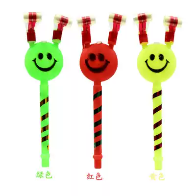 Medium smiley face blowing roll blowing dragon whistle birthday party micro-business push small gift stall children's toys