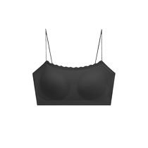 Catman camisole with built-in breast pads womens summer outer wear seamless back bra thin top