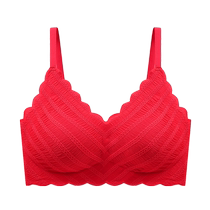 Catman womens underwear red suit small chest push-up wedding bride sexy zodiac year of the dragon bra set gift box