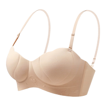 Catman underwear for women with small breasts gathered up to show their size thickening no empty cup no trace no rims no straps half cup bra and tube top