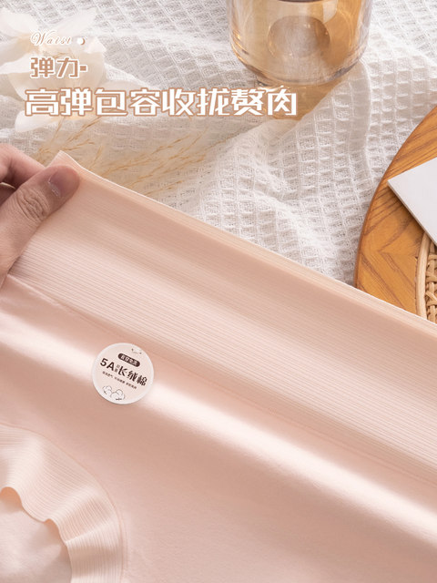 ຊຸດຊັ້ນໃນຂອງແມ່ຍິງ Catman Seamless Breathable Cotton Silk Antibacterial Crotch High Waist Tummy Control Anti-hip Pinching High Elastic Boxer Briefs for Women