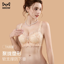 Catman push-up anti-sagging underwear for women without wire rims 7A antibacterial 2024 new style adjustable retractable bra