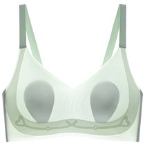 Catman Ice Silk Seamless Bra for Women Summer Thin Cool Feeling Big Breast Revealing Small Breasts Ultra-Thin Soft Support Rabbit Ears Bra