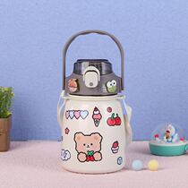 Insulated thermos cup cartoon cute fashion gift primary school student festival water cup winter stainless steel portable cup