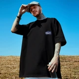 Футболка, хлопковая летняя парная одежда для влюбленных, английский, оверсайз, большой размер, короткий рукав