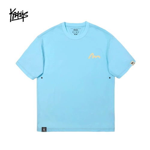 Хлопковая абрикосовая приятная телу футболка для отдыха, в американском стиле, короткий рукав, оверсайз, большой размер