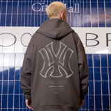 Куртка с молнией, толстовка с капюшоном, флисовый хлопковый демисезонный кардиган, европейский стиль, оверсайз