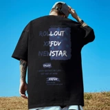 Футболка, хлопковая летняя парная одежда для влюбленных, английский, оверсайз, большой размер, короткий рукав