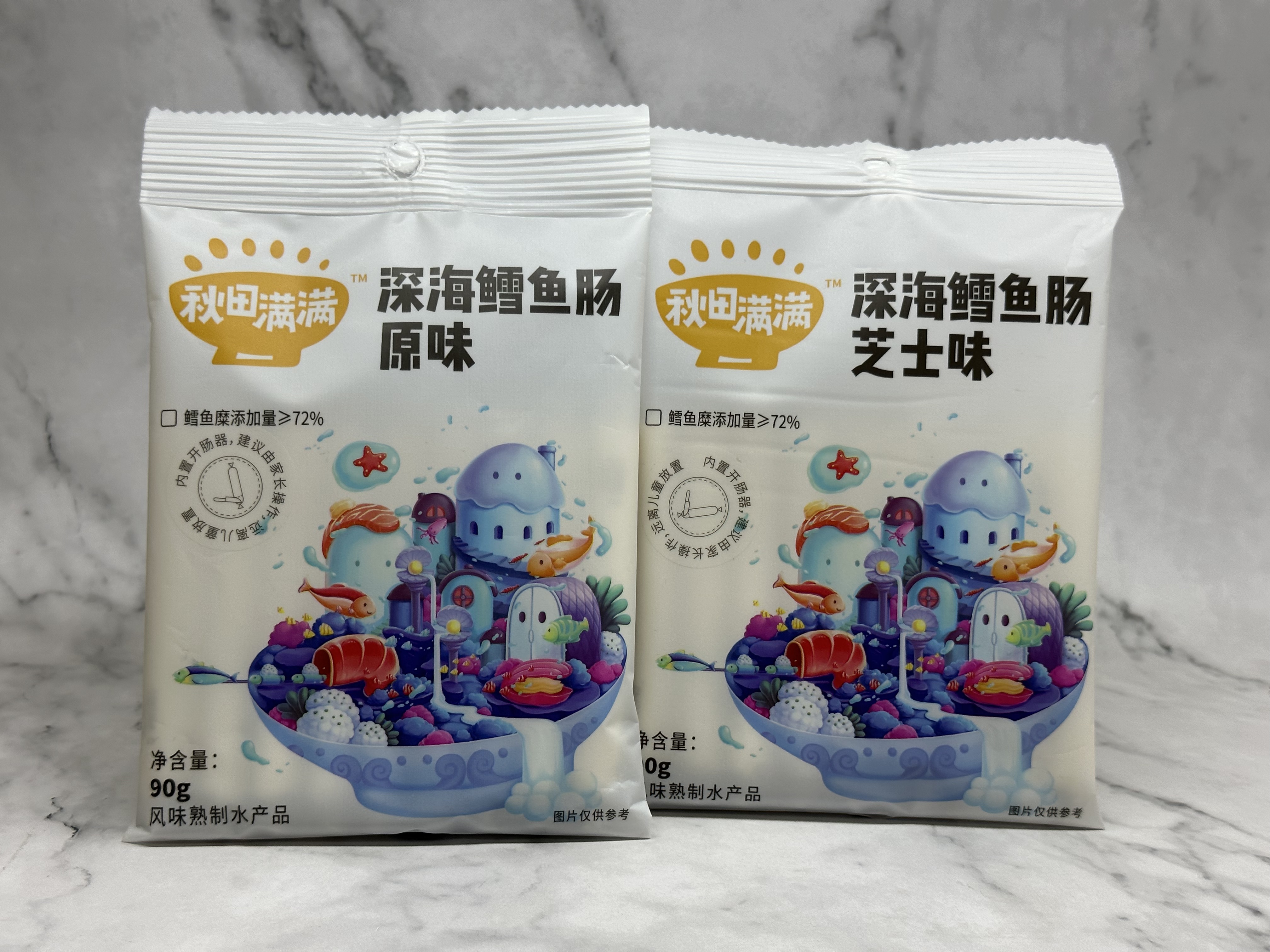 (6 bags 66 4) Akita is full of cod sausage cheese sausage, smooth and delicate 90g