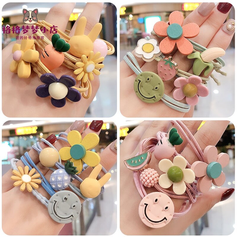 Leather band female tie head Net red ins students children Hairband female hair accessories Korean version of simple occurrence cute Mori Hairband