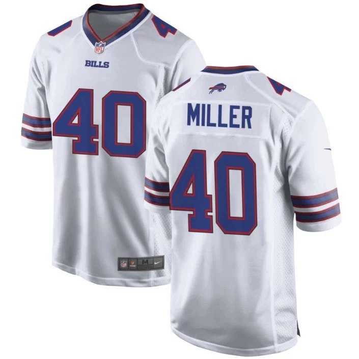 Футболка NFL Buffalo Bills Rugby Unit 40 Вон Миллер Джерси вышивка мужская