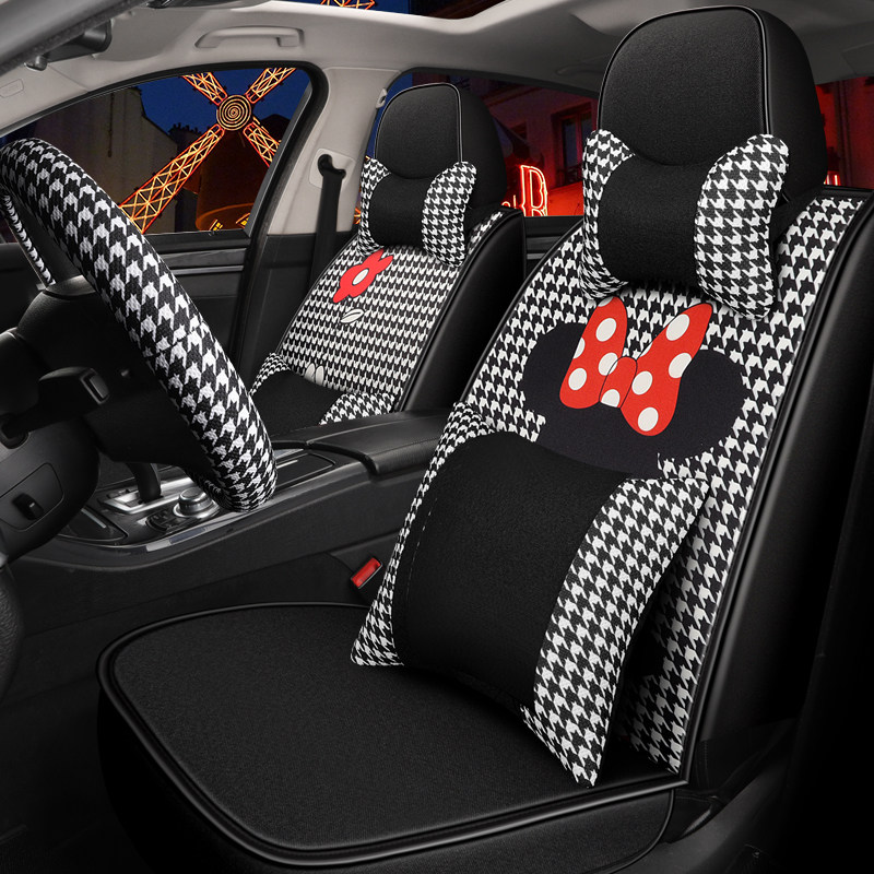 Four Seasons General Motors Seat Cover Foss Golfpolo Langyi Bao Lai Xiteng All-encircling Cushion Cartoon Fabric