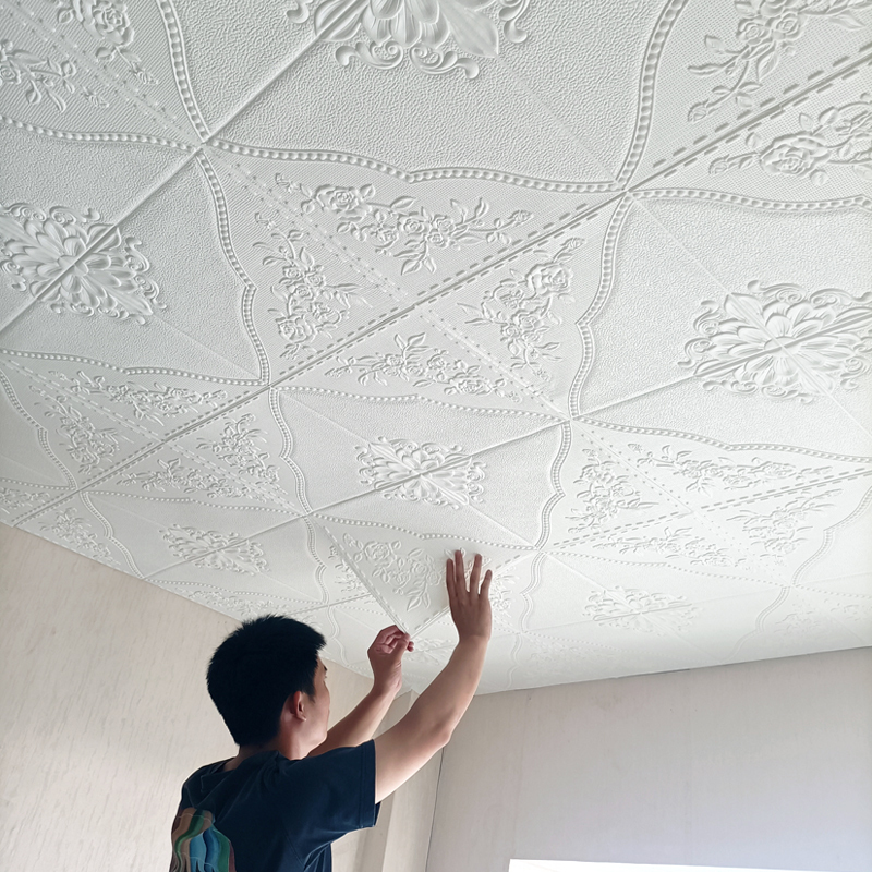 Self-Adhesive Wallpaper 3D Stereo Wall Stickers Wallpaper Roof Ceiling Ceiling Stickers Waterproof Living Room Ceiling Renovation Decoration Self-Adhesive Wallpaper 3D Stereo Wall Stickers Wallpaper Roof Ceiling Ceiling Stickers Waterproof Living Room Ceiling Renovation Decoration