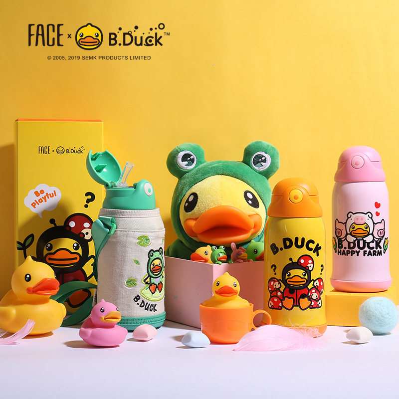 FACEBDuck new other small yellow duck insulation cup 316 stainless steel large capacity kindergarten baby kettle