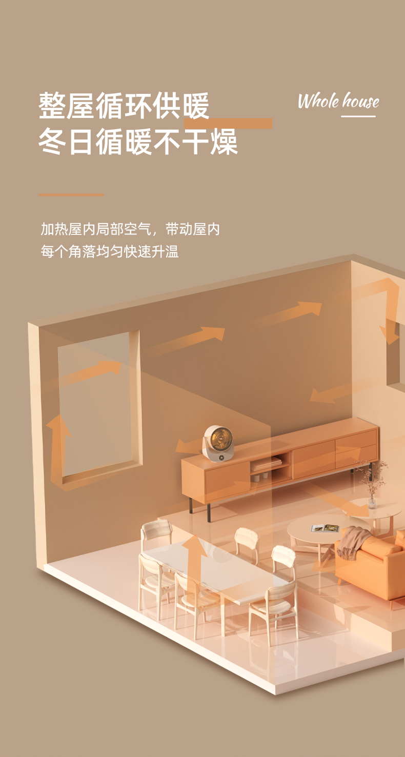 TCL取暖器家用节能省电暖气小太阳暖风机 图6