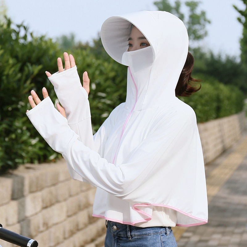 Sunscreen cap children 2021 new summer cycling UV sun hat face mask electric car big edge sun hat