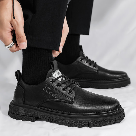 Men's Shoes 2025 New Winter British Style Business Formal Leather Shoes Men's Trendy Versatile Fashionable Casual Shoes Men