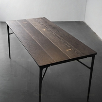 Willstyle Loft Industrial Wind White Wax Wood Table Nordic Red Oak Wood West Table Benches Home Elm Office Desk