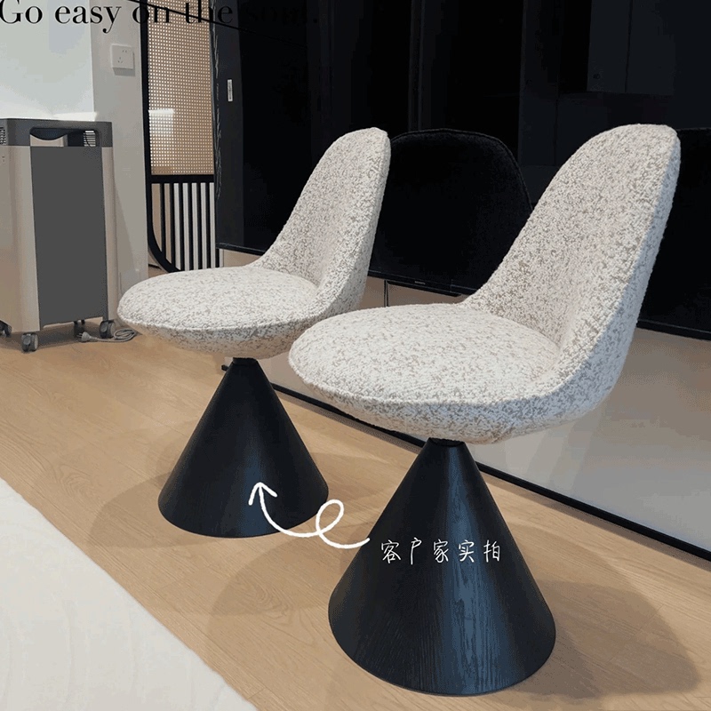 Italian Minimalist Makeup Chair, Trendy Light Luxury Fabric Dining Chair, Bedroom Rotatable Vanity Chair Stool, Romby Chair Italian Minimalist Makeup Chair, Trendy Light Luxury Fabric Dining Chair, Bedroom Rotatable Vanity Chair Stool, Romby Chair