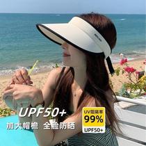 Ice silk foldable sun hat womens summer anti-UV sun hat beach empty top hat new style