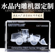 Crystal inner carved bulldozer pendulum pieces custom engine generator forklift oil tanker excavator model