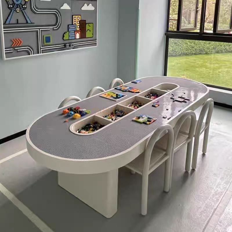 Children's Tables and Chairs for Sales Office, Kindergarten Craft Tables, Mezzanine Reading Area, Building Block and Lego Learning Table and Chair Set Children's Tables and Chairs for Sales Office, Kindergarten Craft Tables, Mezzanine Reading Area, Building Block and Lego Learning Table and Chair Set