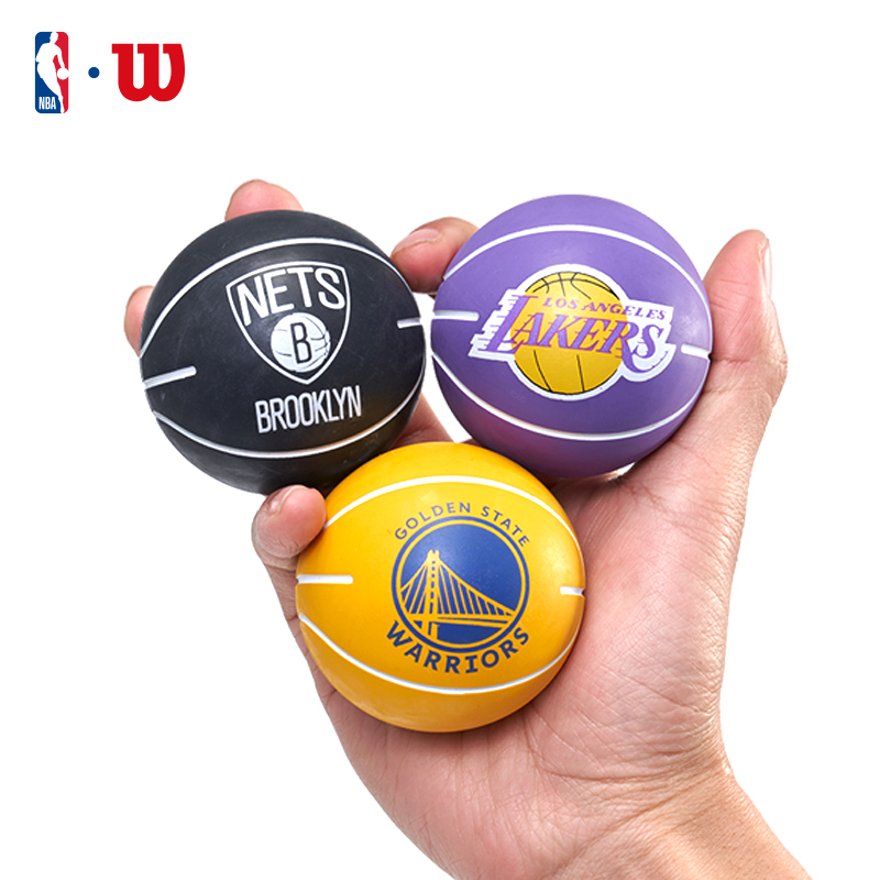 Wilson Nba Mini Ball Golden State Warriors Mini Commemorative Rubber Bouncy Ball Nets Bulls Lakers