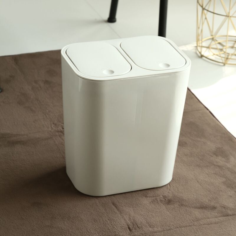 Classified Trash Cans, Household Double-Bin with Lid, Living Room and Kitchen Classified Press-Type Dry and Wet Separation Trash Bin Classified Trash Cans, Household Double-Bin with Lid, Living Room and Kitchen Classified Press-Type Dry and Wet Separation Trash Bin