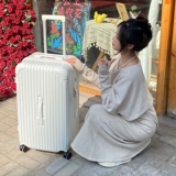 Вместительный и большой прочный чемодан для путешествий, популярно в интернете, увеличенная толщина