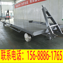 Forklift Traction Flat Screen Shipping Tracking Trailer District Warehouse Large Ton Material Turn Transport Trailer