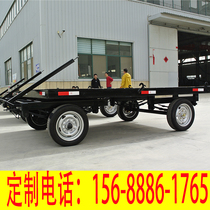Guangdong Chaozhou Traction Flat Screen Airport Train Station Transport Transport Workplace loading and unloading iron board trailer