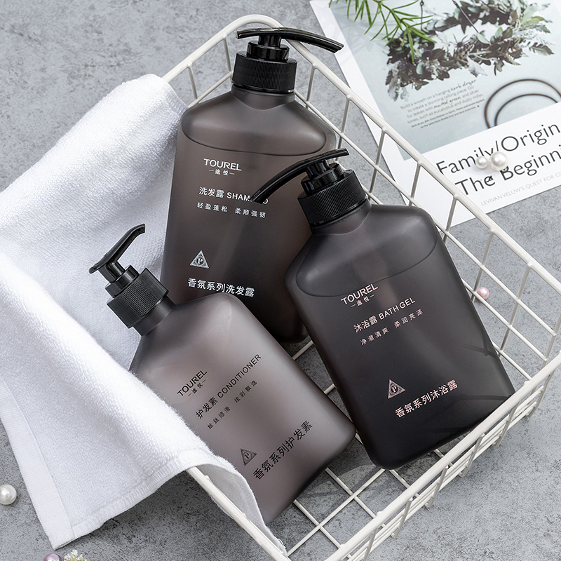 Two-sided needle Tuyue shampoo shower gel conditioner set three-piece oil control fluffy fragrance shampoo