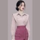 ຄົນອັບເດດ: temperament socialite professional suit skirt ແມ່ຍິງ 2024 ພາກຮຽນ spring ໃຫມ່ແບບສູງຄົນອັບເດດ: ແມ່ຍິງສອງສິ້ນຊຸດ